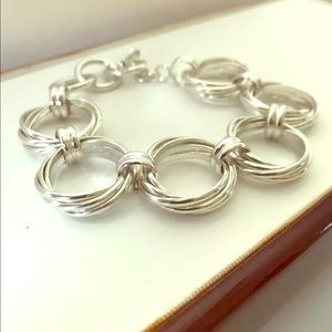 Sterling Silver Toggle Clasp Bracelet